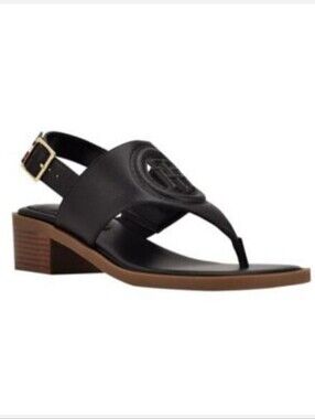 Tommy Hilfiger Olaya Heeled Black Sandals - Womens 9.5